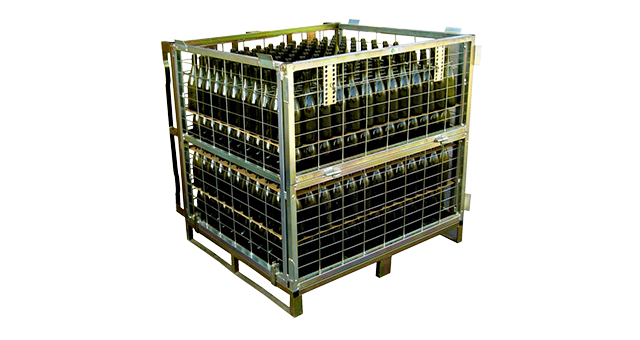 Jaulas para botellas de cristal
