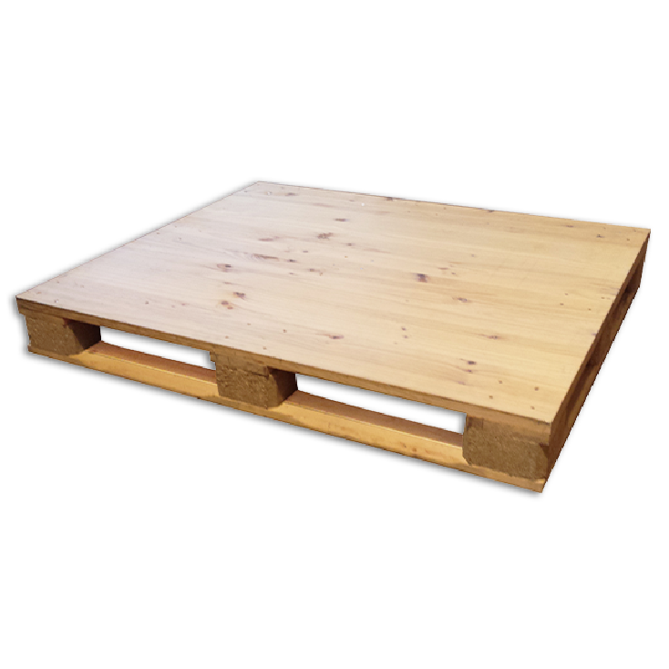 Palet de madera industrial para transporte de mercancías pesadas