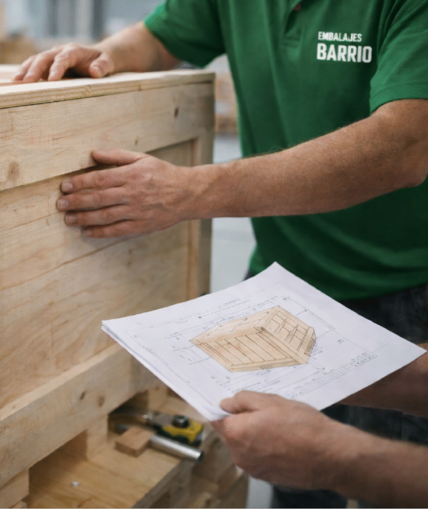 Diseño y fabricación de embalajes de madera a medida para transporte de mercancías