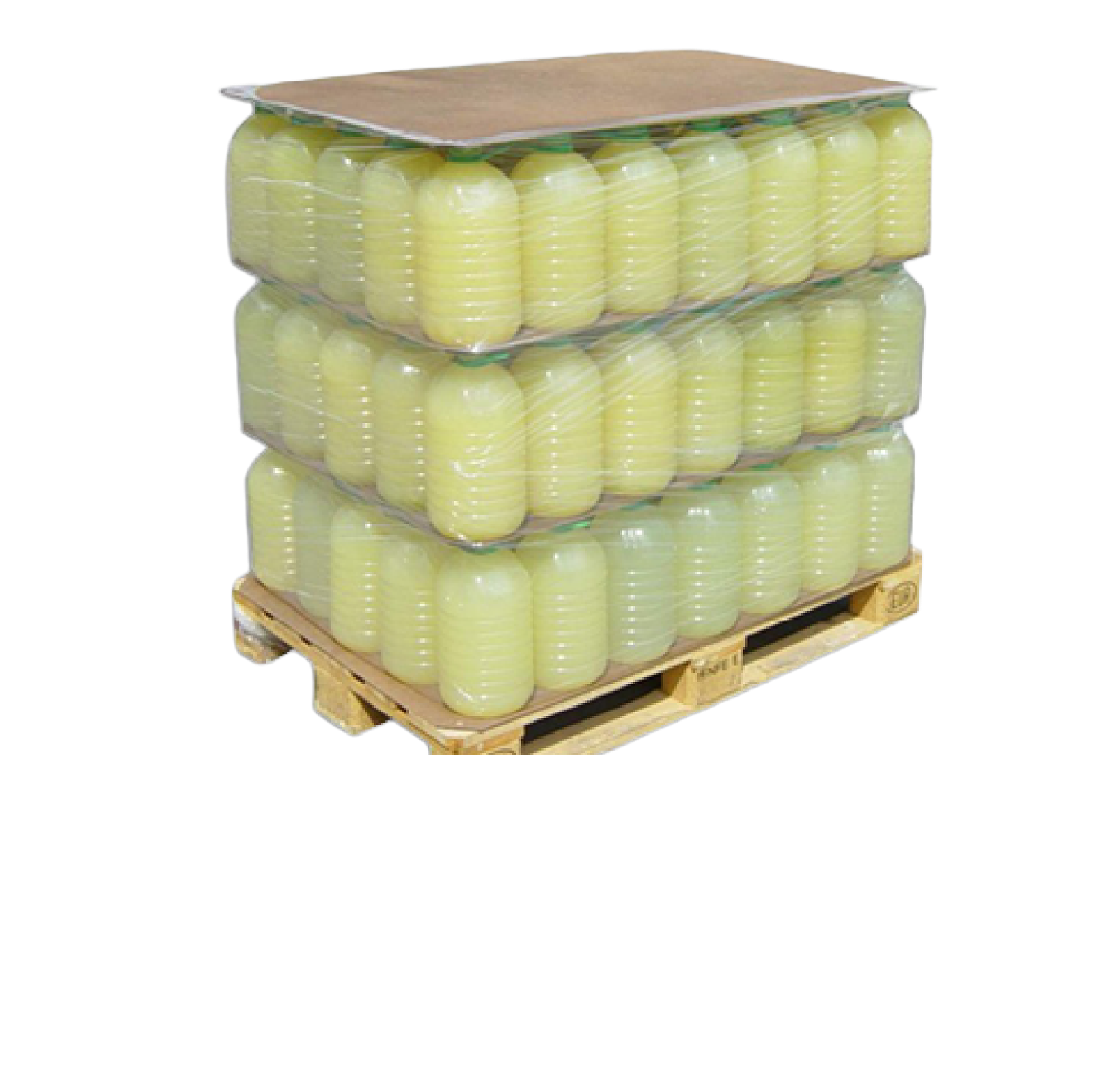 Packs para bodegas con garrafas en palet de madera para transporte y almacenaje