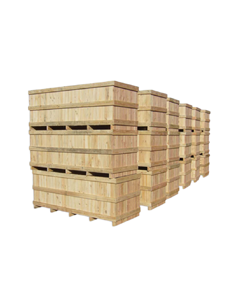 Embalajes de madera para transporte y protección de mercancías industriales
