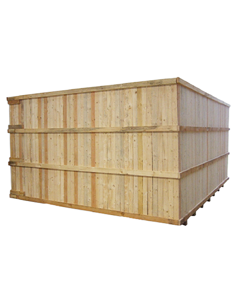Embalajes de madera de gran tamaño para transporte de mercancías voluminosas
