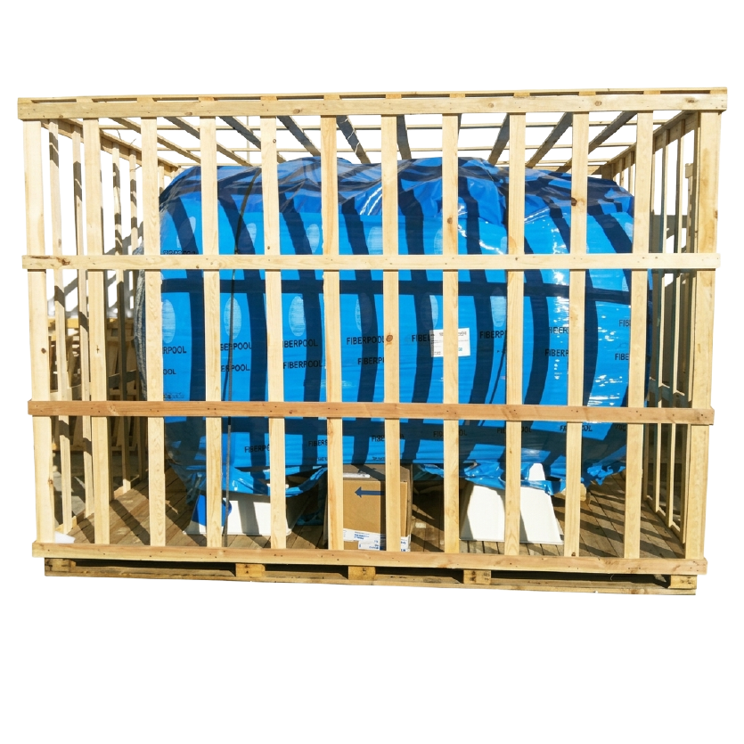 Embalaje para Exportación con jaula de madera para protección de mercancía industrial