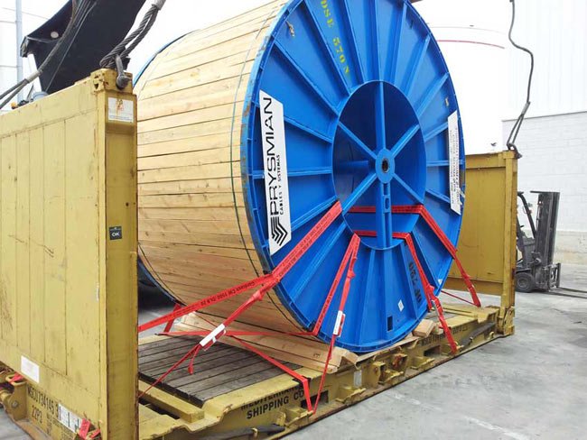 Bobinas aseguradas con trincaje